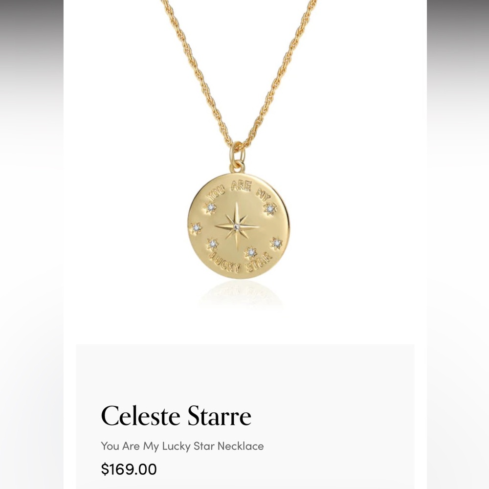 Gold Lucky Star Pendant Necklace